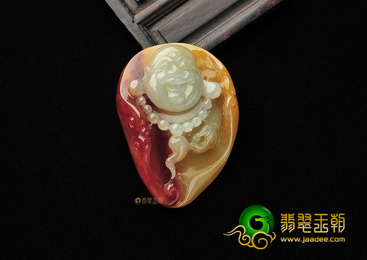 (超值推荐)糯冰种褐黄翡玉佛挂件