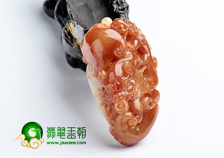 (超值推荐)糯冰种红翡龙如意挂件