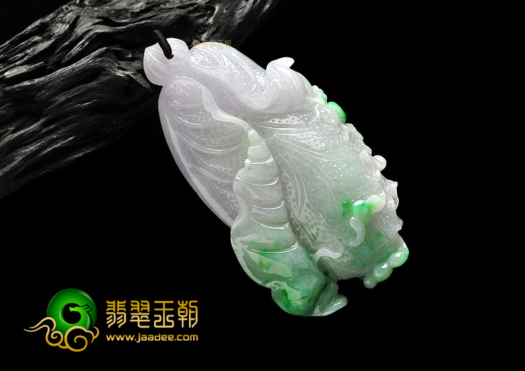 糯冰种春带彩白菜手玩件