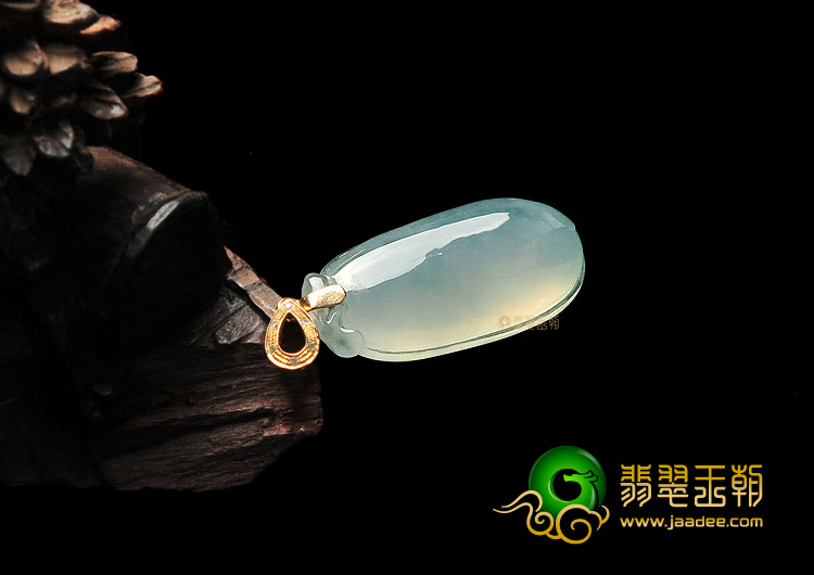 冰种飘花福瓜挂件