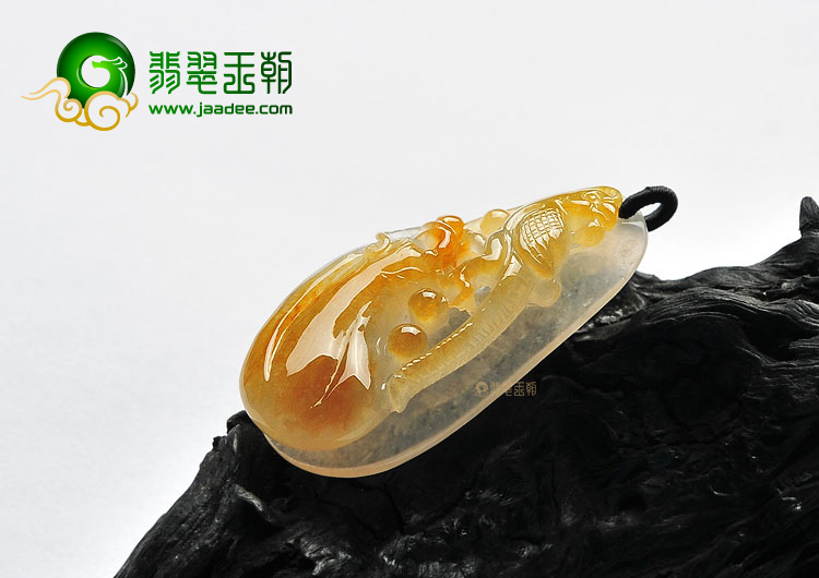 冰种黄翡英明神武挂件