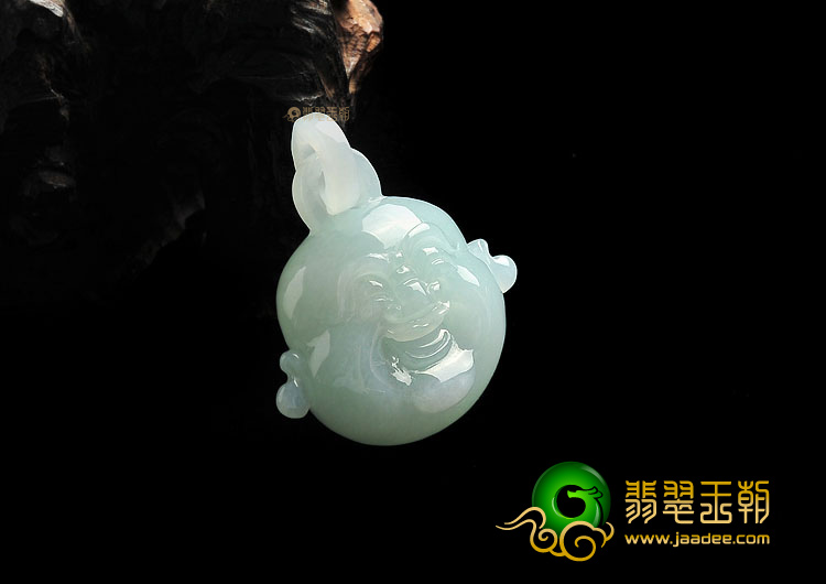 糯冰种晴水佛头挂件