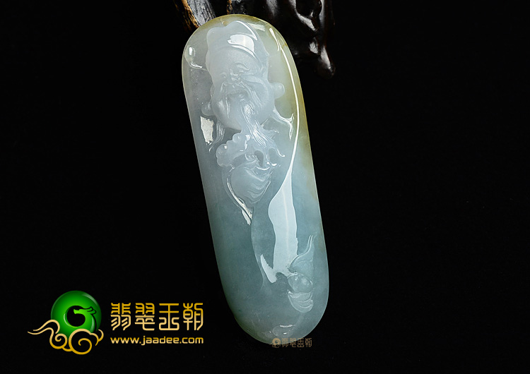 (超值推荐)糯冰种晴水黄翡财神挂件