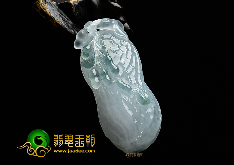 (超值推荐)糯冰种飘花生意兴隆挂件