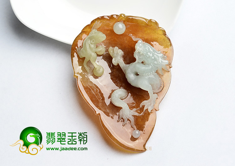 (超值推荐)冰种红黄翡一夜成龙挂件