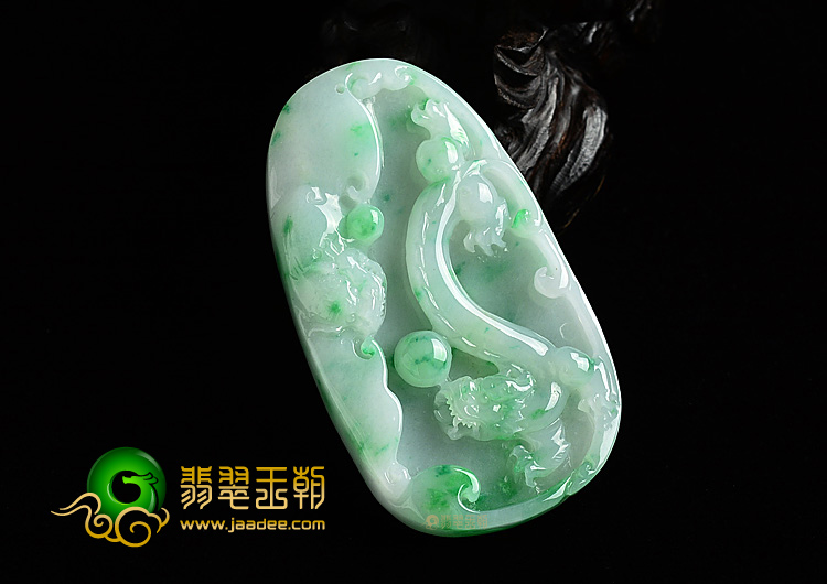 (超值推荐)糯冰种飘翠螭龙挂件