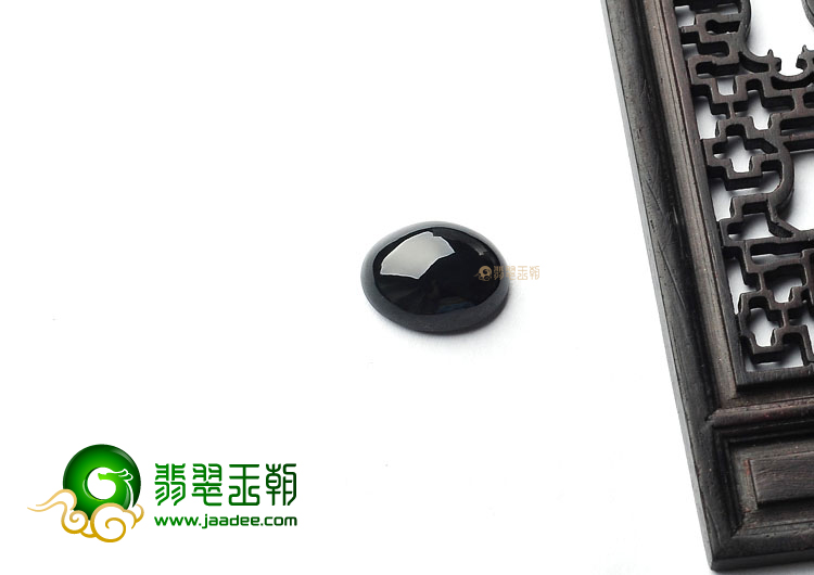 冰种墨翠戒面