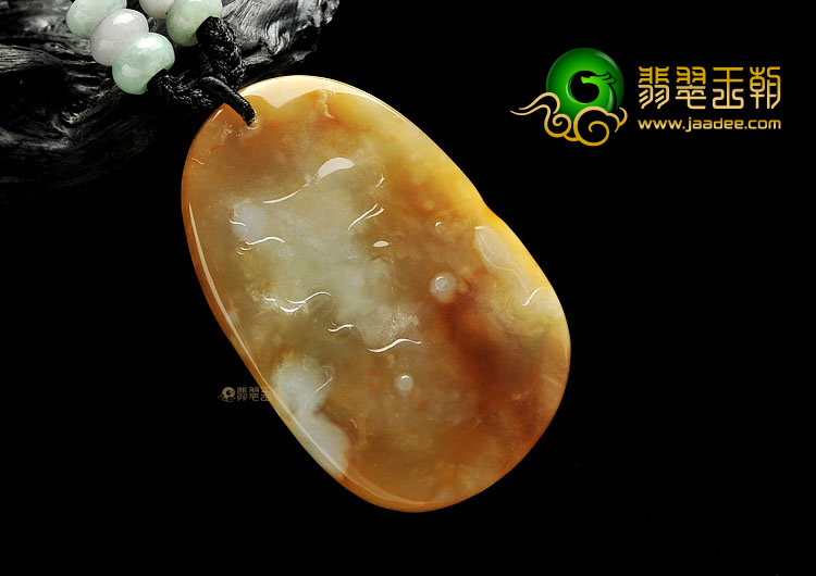 (超值推荐)冰种褐黄翡心莲花开挂件
