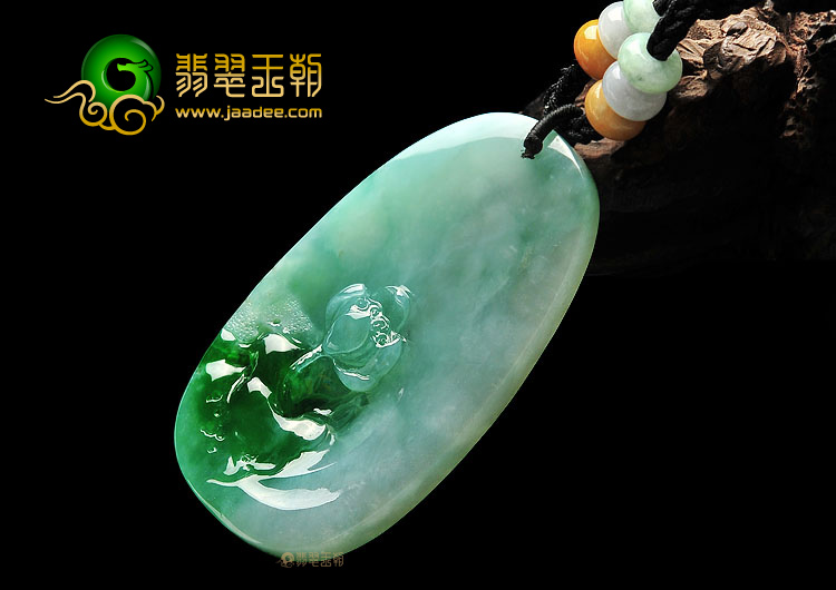 (超值推荐)冰种飘翠姜太公钓鱼挂件