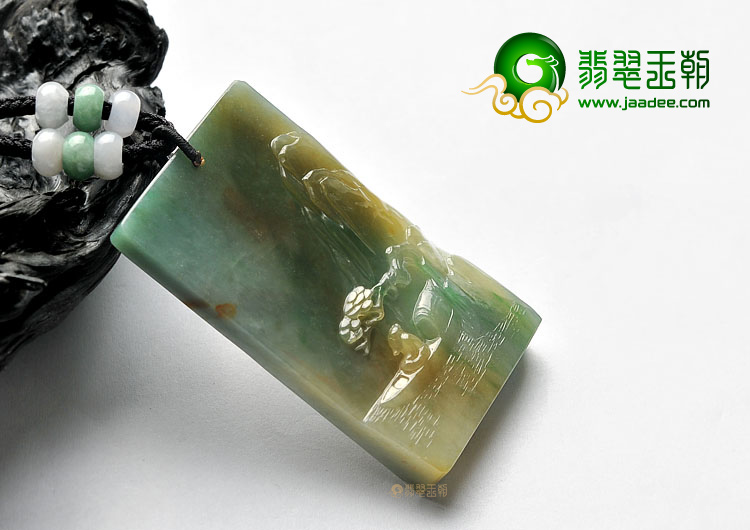(超值推荐)冰种三彩淡泊名利挂件