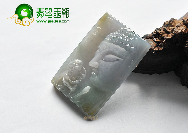 (超值推荐)冰种紫罗兰略飘花释迦牟尼挂件