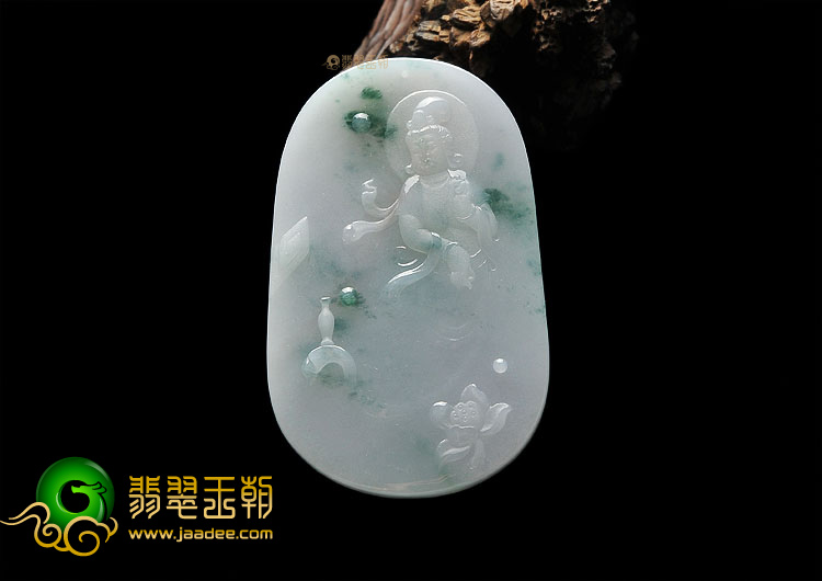 (超值推荐)冰种飘花站观音挂件