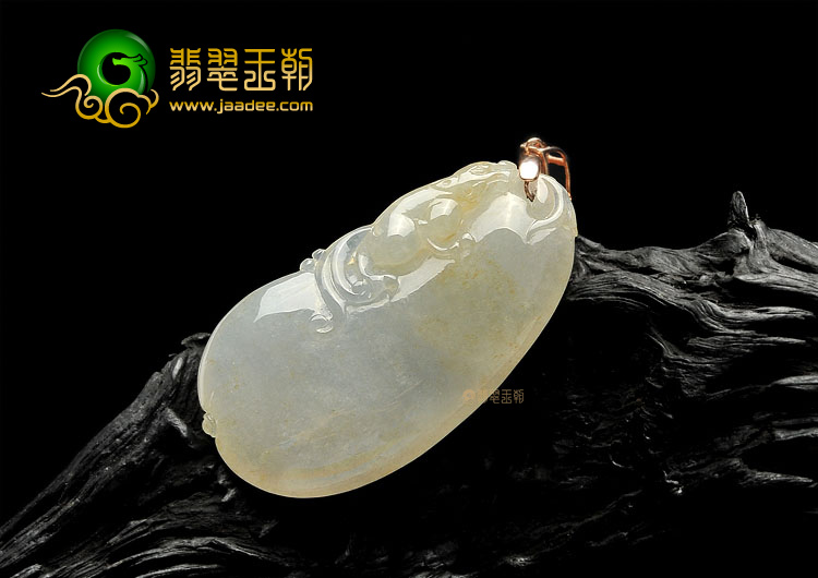 冰种黄翡福瓜挂件