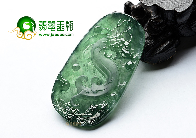 (超值推荐)冰种蓝水龙牌挂件