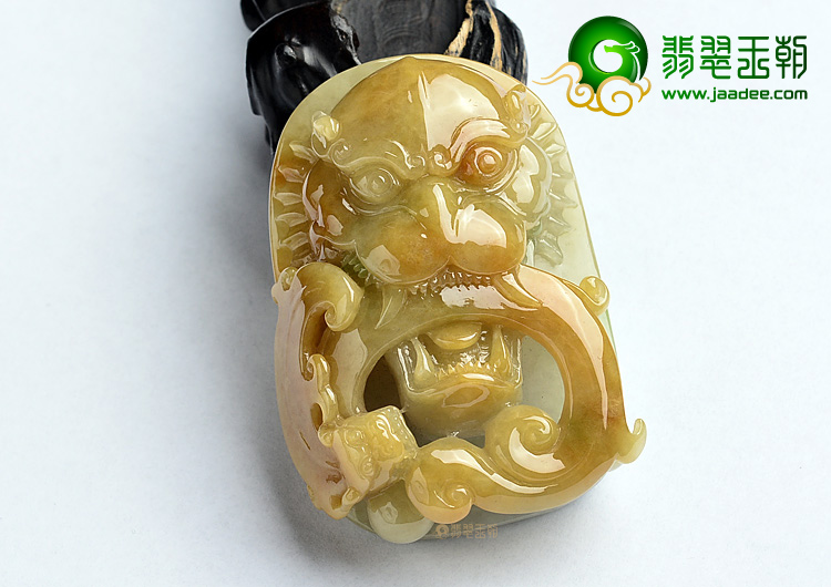 (超值推荐)糯冰种黄翡望子成龙挂件