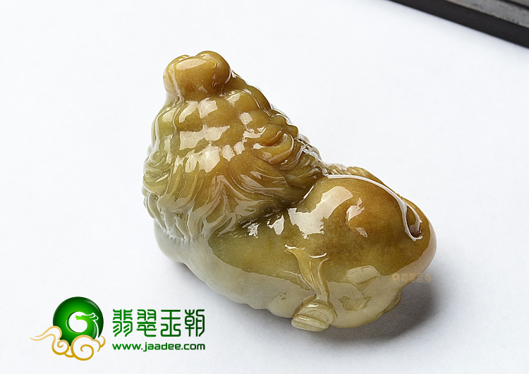 (超值推荐)糯冰种褐黄翡事事如意挂件/手玩件