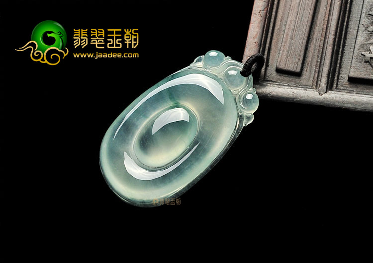 冰种飘花福在眼前挂件