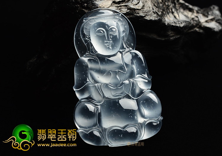 (超值推荐)玻璃种无色观音挂件