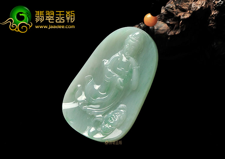 (超值推荐)糯冰种晴水站观音挂件