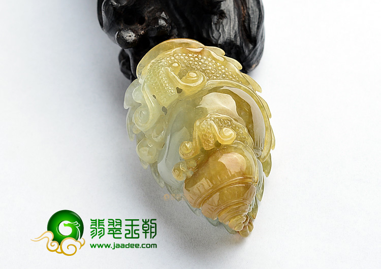 (超值推荐)糯冰种黄翡安居乐业挂件
