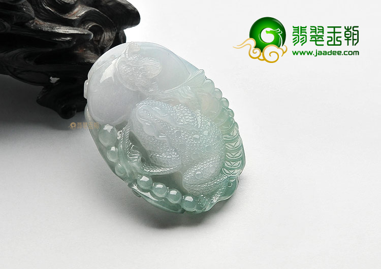 糯冰种晴水招财进宝挂件
