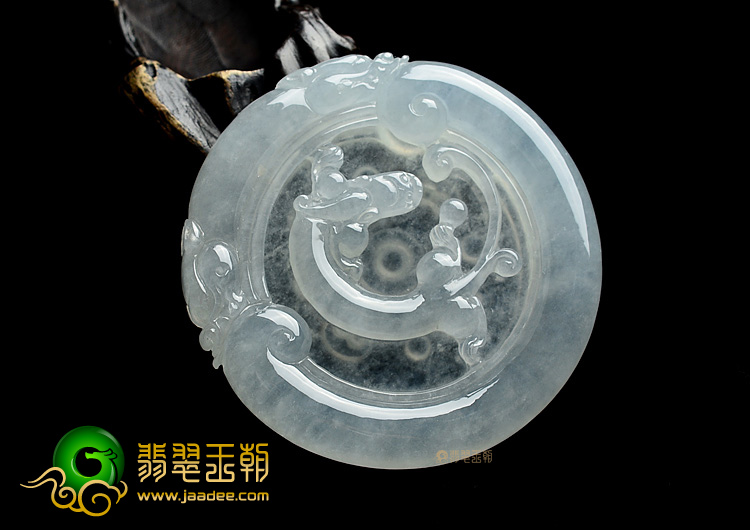 (超值推荐)冰种淡晴水龙牌挂件