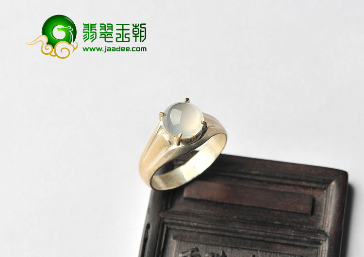 (超值推荐)冰玻种白色戒面