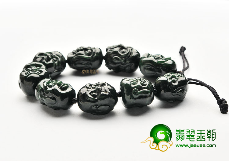 (超值推荐)细糯种油青罗汉头手链