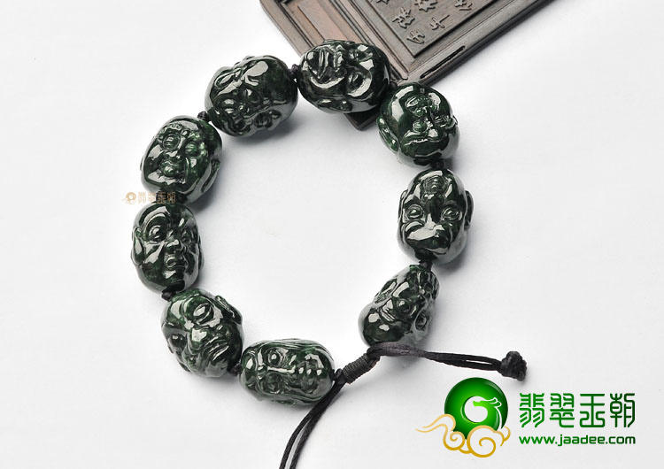 (超值推荐)细糯种油青罗汉头手链