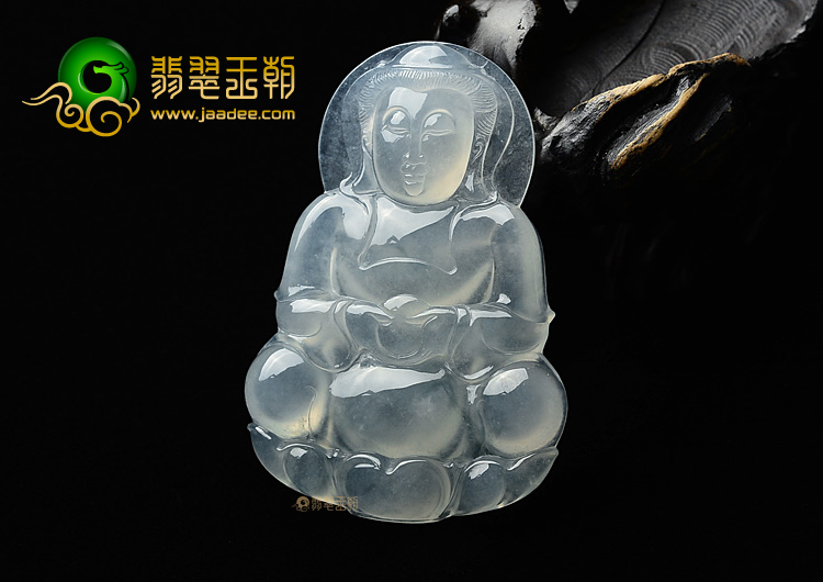 (超值推荐)冰种略飘花观音挂件