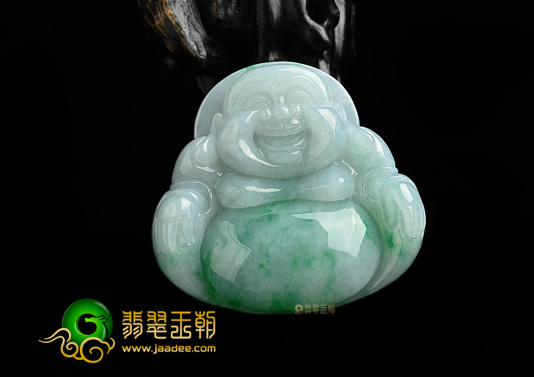 (超值推荐)糯冰种飘翠玉佛挂件