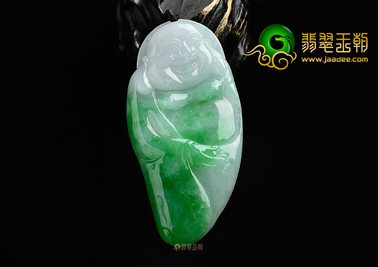 (超值推荐)糯冰种阳绿玉佛挂件