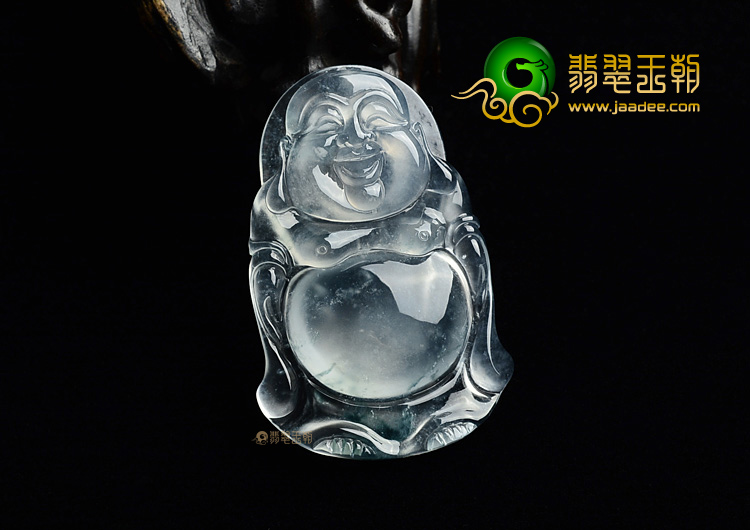 (超值推荐)冰玻种飘花站佛挂件
