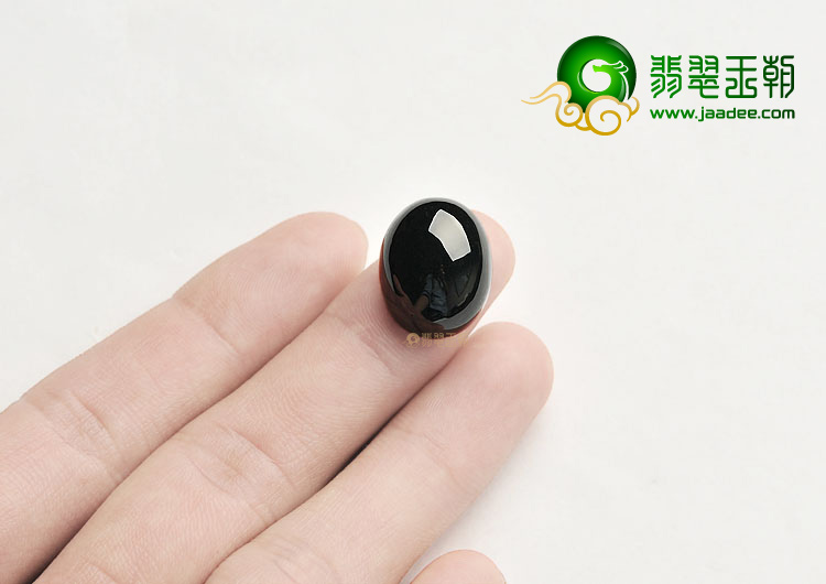 冰种墨翠戒面