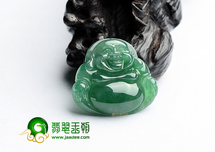 (超值推荐)冰种蓝绿玉佛挂件