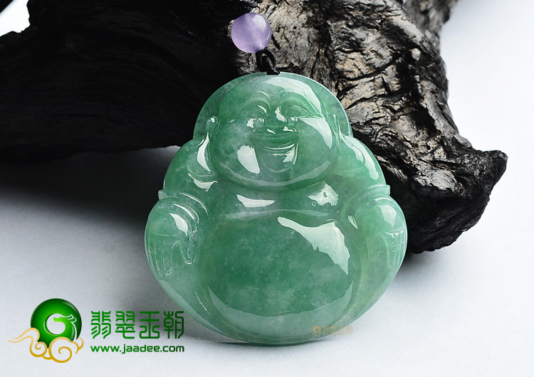 (超值推荐)糯冰种豆色玉佛挂件