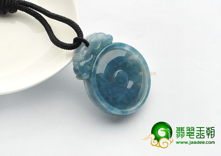 糯冰种蓝晴水福在眼前挂件