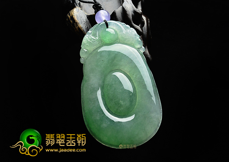 (超值推荐)冰种绿晴水福在眼前挂件
