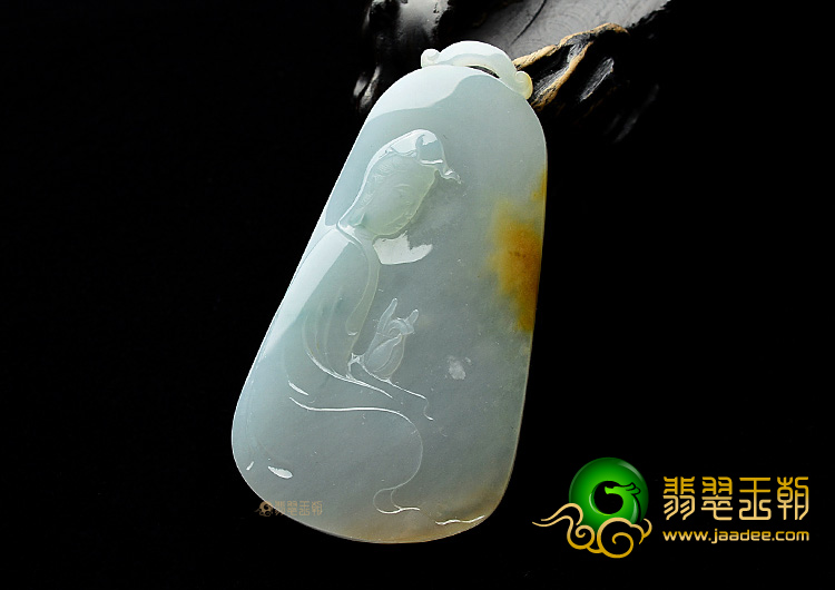 (超值推荐)糯冰种黄翡观音挂件