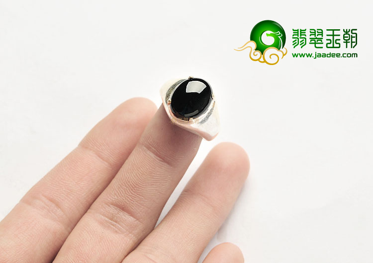 (超值推荐)冰玻种墨翠戒面