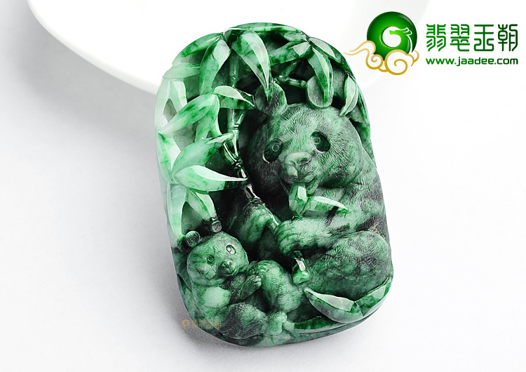 (超值推荐)糯冰种翠色母子情深挂件