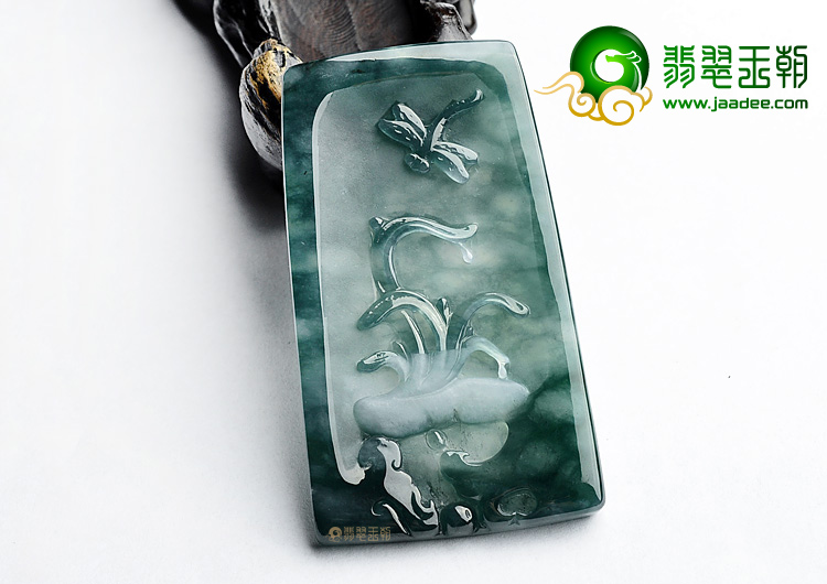 (超值推荐)糯冰种蓝水亭亭玉立挂件