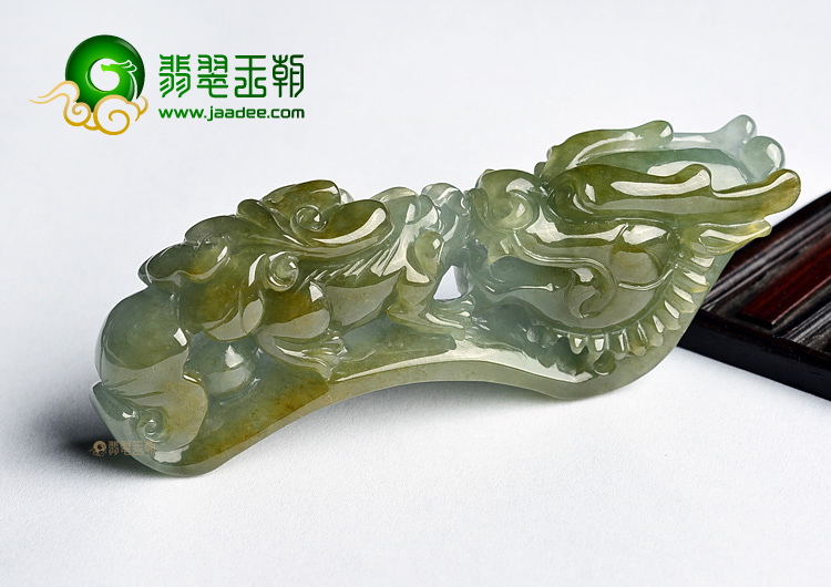 (超值推荐)糯冰种晴水褐黄翡望子成龙挂件