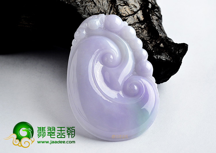 (超值推荐)糯冰种紫罗兰如意挂件