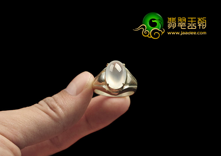 冰玻种白色戒面