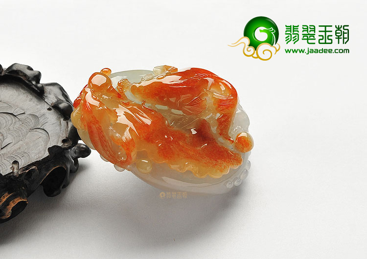 (超值推荐)冰种红黄翡连年有余挂件