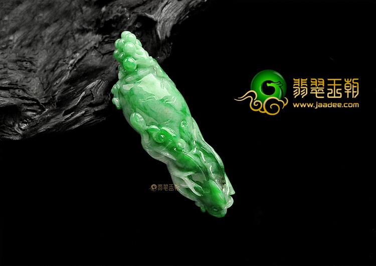 (超值推荐)糯冰种翠色人生如意挂件