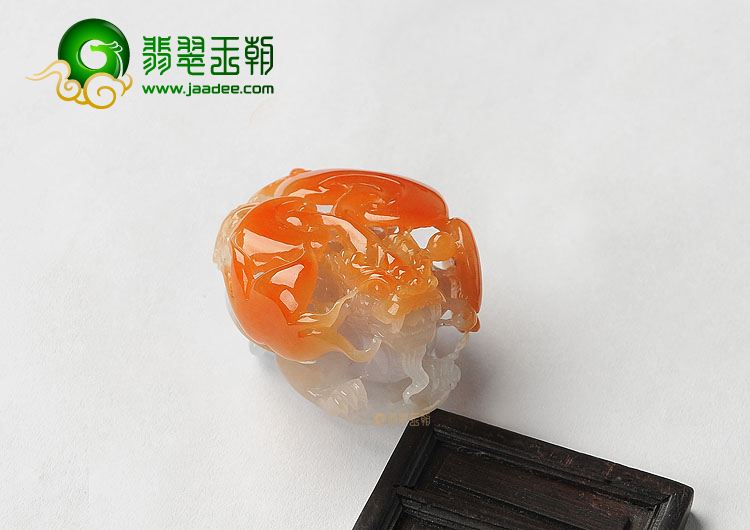 (超值推荐)糯冰种红黄翡貔貅如意挂件