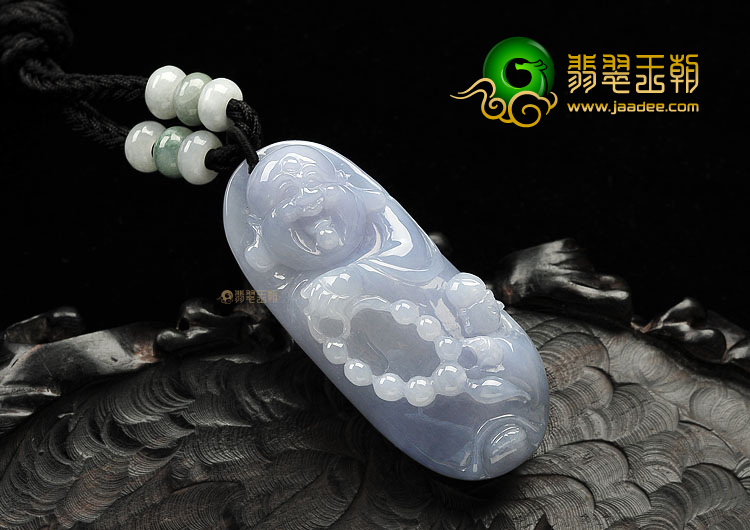 (超值推荐)糯冰种紫罗兰玉佛挂件