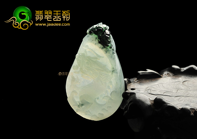 (超值推荐)冰种晴水飘花龙牌挂件